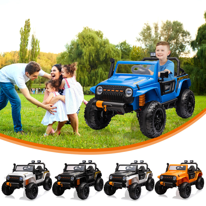 24V Electric Kids Ride-On Truck Car with Remote Control 2-Seater Magic Cars 8