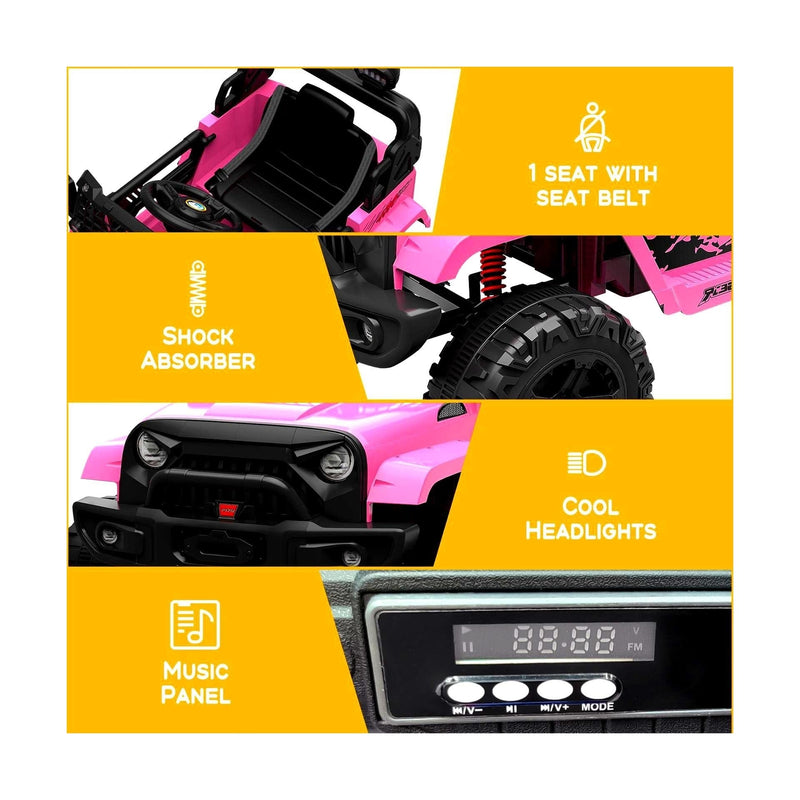 12V Kids Electric Ride-On Truck Car with Remote Control and Suspension System Magic Cars 5