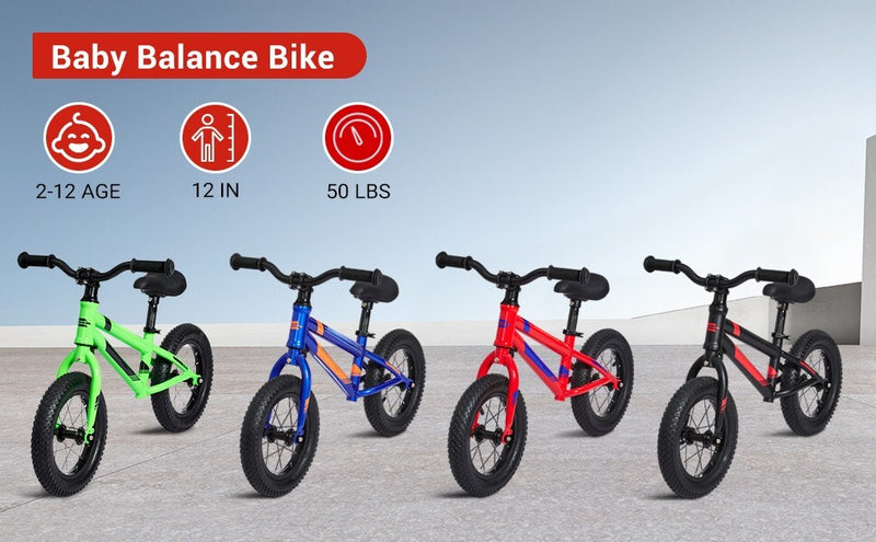Toddler Balance Bike Carbon Steel Frame for Boys and Girls Ages 1-5 Years Magic Cars 5