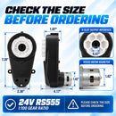 24V RS555 High-Speed Gearbox Motors for Power Wheels - 40000RPM, Set of 2 Magic Cars 2
