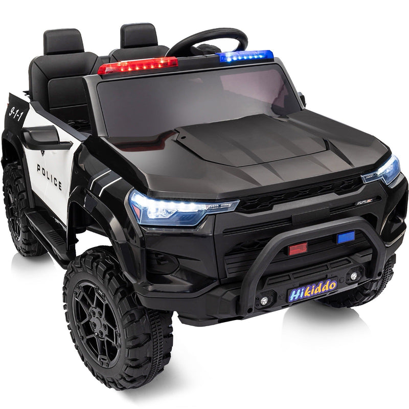 12V Ride-On Toy Truck with Remote Control and Megaphone, 2-Seater, Black Magic Cars 0