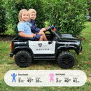 12V Ride-On Toy Truck with Remote Control and Megaphone, 2-Seater, Black Magic Cars 2