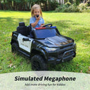 12V Ride-On Toy Truck with Remote Control and Megaphone, 2-Seater, Black Magic Cars 3