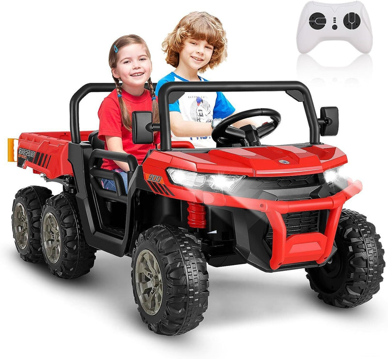 Large 24V Battery-Powered 2-Seater Kids Ride-On RC Tractor with Dump Bed Magic Cars 9