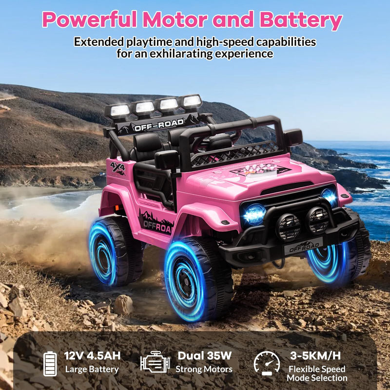 12V Electric Ride-On Truck Car for Kids Ages 3 to 8 Years Magic Cars 4