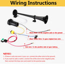 12V Powerful 150dB Single Trumpet Air Train Horn Kit with Compressor Magic Cars 5