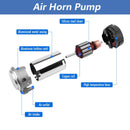 12V Electric Train Air Horn for Trucks, 150dB Loud Snail Horn with Durable Aluminum Alloy Design Magic Cars 7