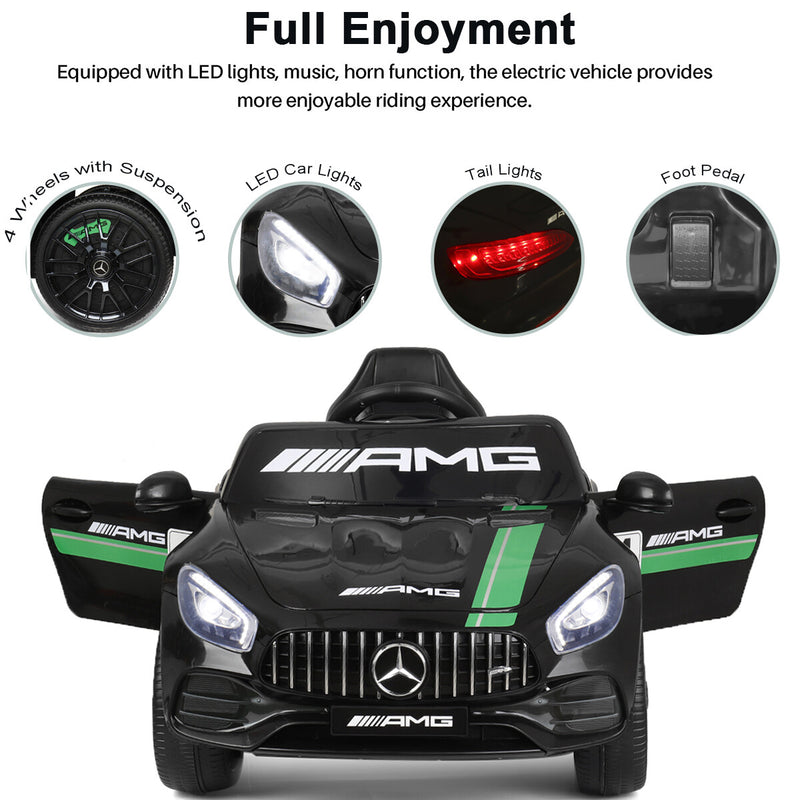 12V Electric Ride-On RC Truck for Kids with 2.4G Remote Control and LED Lights Magic Cars 12