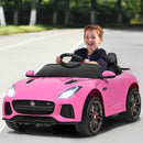 12V Licensed Jaguar F-Type SVR Kids Ride-On Car with MP3 and Lights Pink Magic Cars 3