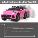 12V Licensed Jaguar F-Type SVR Kids Ride-On Car with MP3 and Lights Pink Magic Cars 5