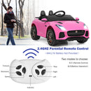 12V Licensed Jaguar F-Type SVR Kids Ride-On Car with MP3 and Lights Pink Magic Cars 6