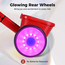 Kids 3-Wheel Tricycle with Illuminated Wheels and Adjustable Seat Storage Magic Cars 3