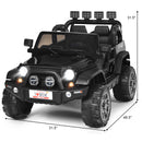 12V Kids Electric Ride-On Truck 2-Seater RC Vehicle with Storage - Black Magic Cars 1