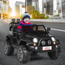 12V Kids Electric Ride-On Truck 2-Seater RC Vehicle with Storage - Black Magic Cars 2
