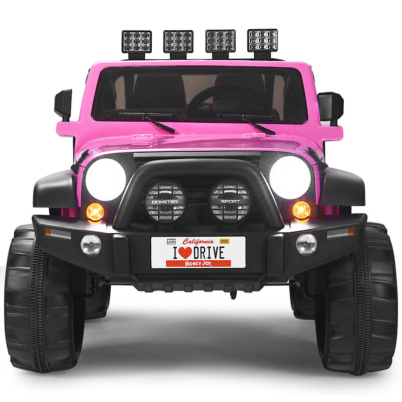 12V Electric Kids Ride-On RC Truck Car 2-Seater with Storage Pink Magic Cars 11