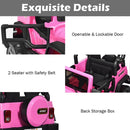 12V Kids Electric Ride-On 2-Seater RC Truck with Storage Pink Magic Cars 11