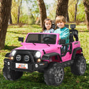 12V Kids Electric Ride-On 2-Seater RC Truck with Storage Pink Magic Cars 2
