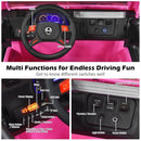 12V Kids Electric Ride-On 2-Seater RC Truck with Storage Pink Magic Cars 4