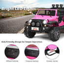 12V Kids Electric Ride-On 2-Seater RC Truck with Storage Pink Magic Cars 7