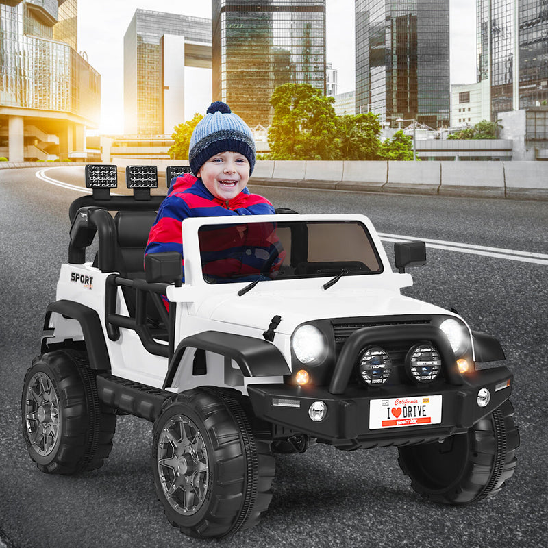 12V Electric 2-Seater Kids Ride-On RC Truck with Storage and Music Magic Cars 2