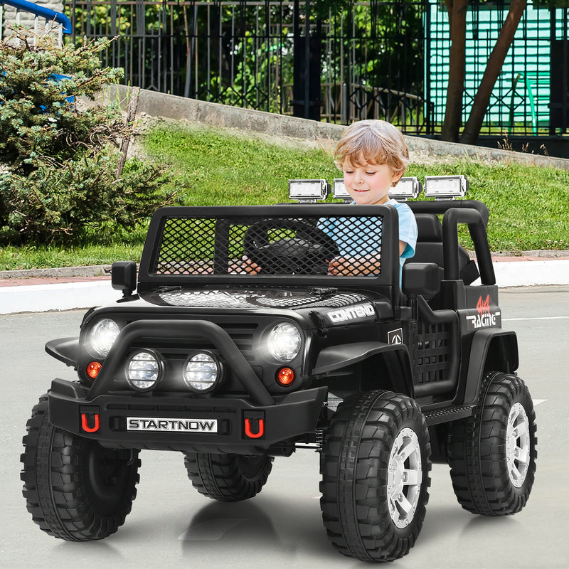 12V Electric Kids Ride-On Truck with Remote Control and Lights Black Magic Cars 2