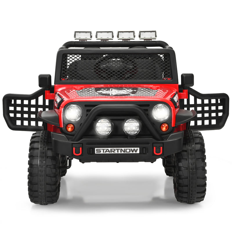 12V Electric Kids Ride-On Truck Car with Remote Control and Lights Red Magic Cars 10