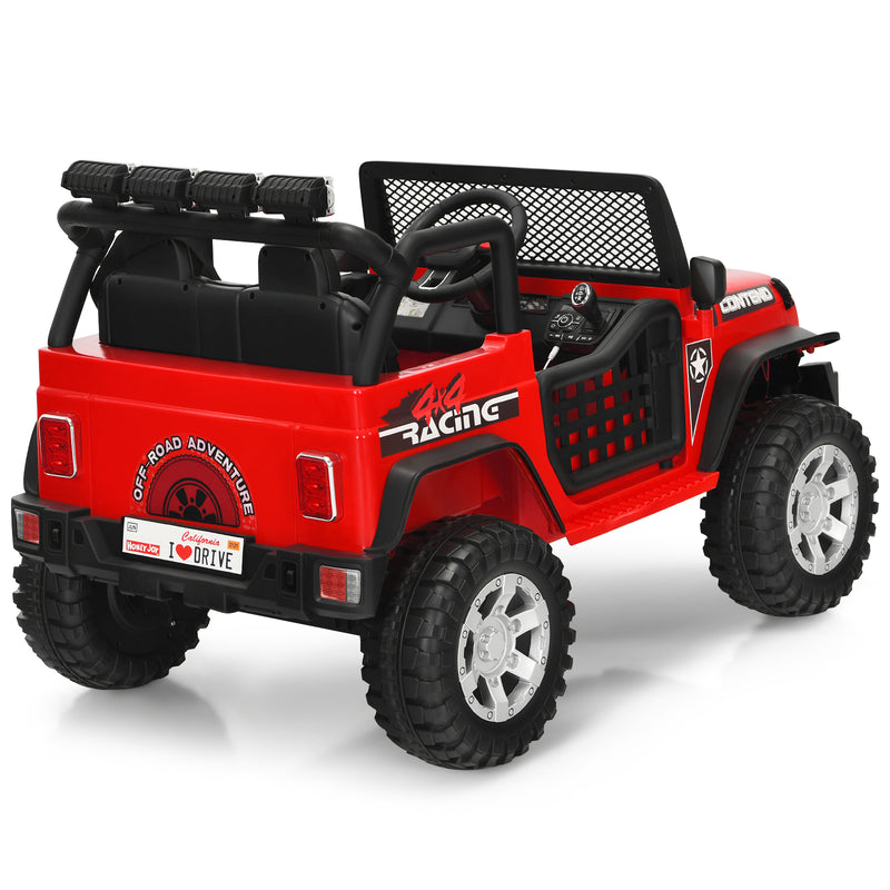 12V Electric Kids Ride-On Truck Car with Remote Control and Lights Red Magic Cars 11