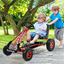 4-Wheel Pedal-Powered Kids Ride-On Kart with Adjustable Seat - Red Magic Cars 2