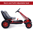 4-Wheel Pedal-Powered Kids Ride-On Kart with Adjustable Seat - Red Magic Cars 3
