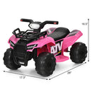 6V Kids Electric Ride-On ATV Quad Toy Car with LED Lights and MP3 Player, Pink Magic Cars 1