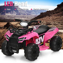 6V Kids Electric Ride-On ATV Quad Toy Car with LED Lights and MP3 Player, Pink Magic Cars 4