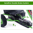 Kids 4-Wheel Pedal-Powered Ride-On Go-Kart with Adjustable Seat Green Magic Cars 5