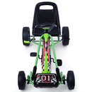 Kids 4-Wheel Pedal-Powered Ride-On Go-Kart with Adjustable Seat Green Magic Cars 8
