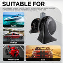 12V Electric Car Horn Dual-Tone Loud Waterproof Snail Style Magic Cars 2