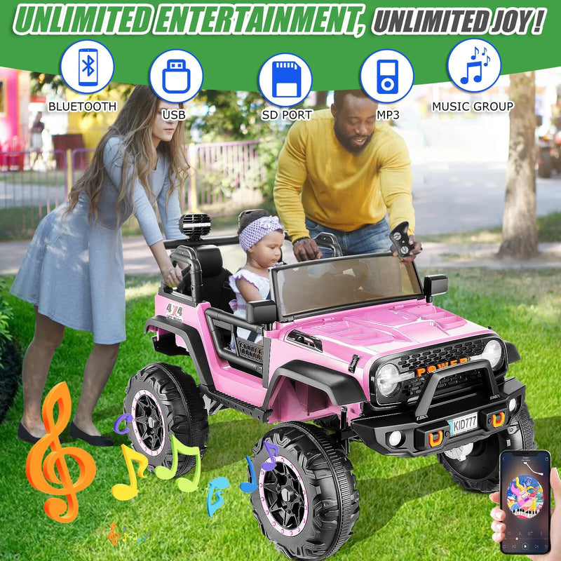 2-Seater Electric Kids Ride-On Truck with Switchable 7AH Battery Powered Car Toy Magic Cars 3