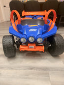 Hot Wheels Electric Ride-On Car in Blue and Orange Magic Cars 1