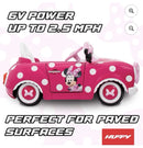 Huffy 6V Disney Minnie Mouse Remote-Controlled Convertible Ride-On Car Magic Cars 2