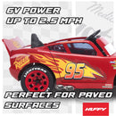Huffy Lightning McQueen 6V Ride-On Toy with Engine Noises for Kids Ages 3-7 Magic Cars 3