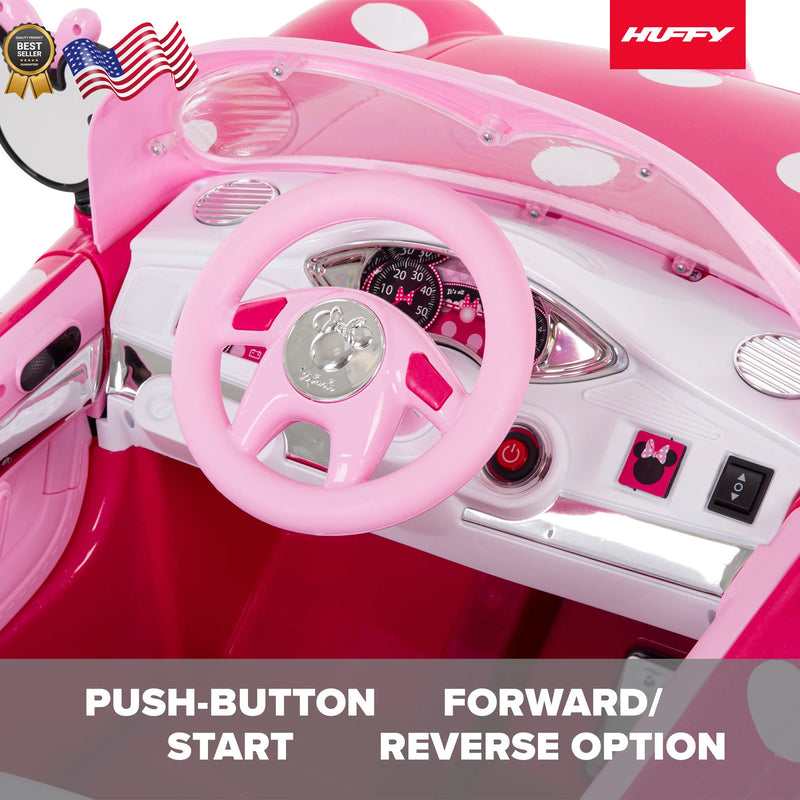 Disney Minnie Mouse 6V Battery-Powered Ride-On Car for Kids Ages 3+ Magic Cars 2
