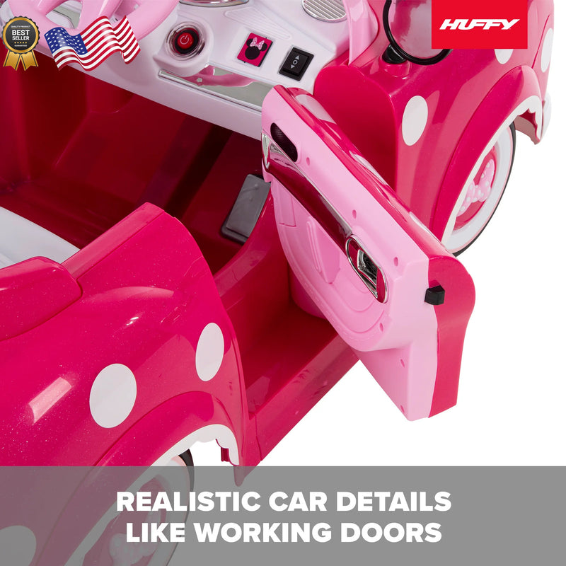 Disney Minnie Mouse 6V Battery-Powered Ride-On Car for Kids Ages 3+ Magic Cars 3