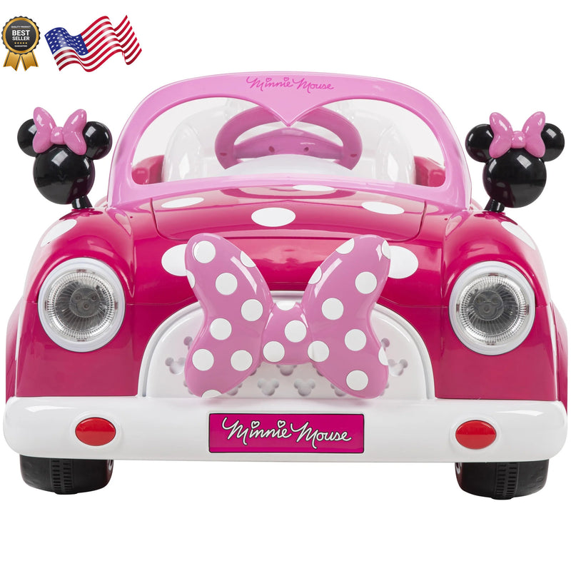 Disney Minnie Mouse 6V Battery-Powered Ride-On Car for Kids Ages 3+ Magic Cars 4
