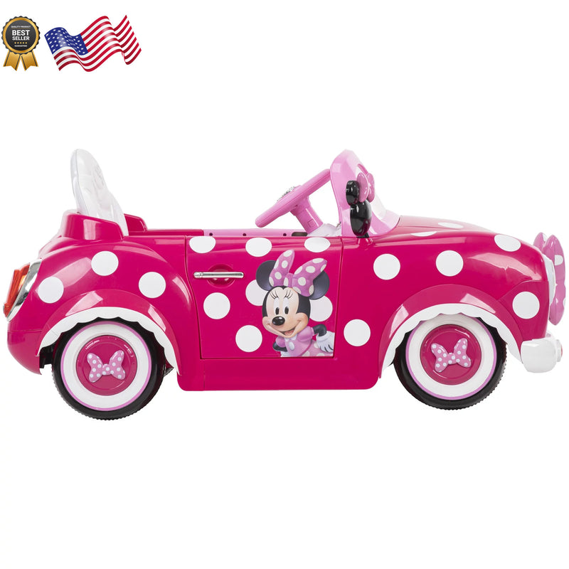 Disney Minnie Mouse 6V Battery-Powered Ride-On Car for Kids Ages 3+ Magic Cars 5