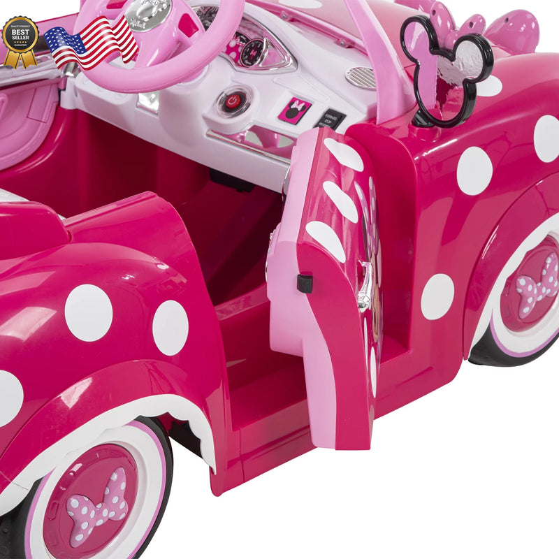 Disney Minnie Mouse 6V Battery-Powered Ride-On Car for Kids Ages 3+ Magic Cars 9