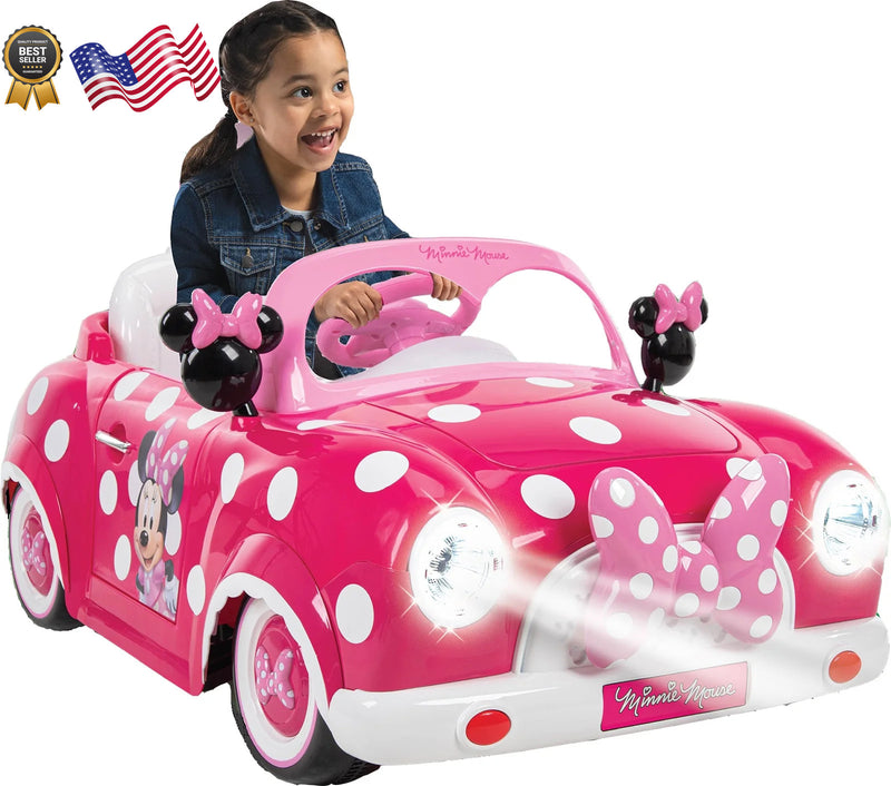 Disney Minnie Mouse 6V Battery-Powered Ride-On Car for Kids Ages 3+ Magic Cars Variant 0