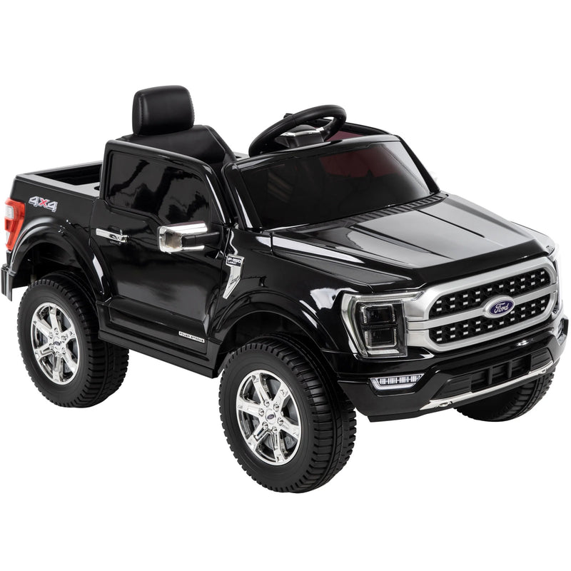 Battery-Powered Kids Ride-On Truck 6V 4x4 Black Magic Cars 0