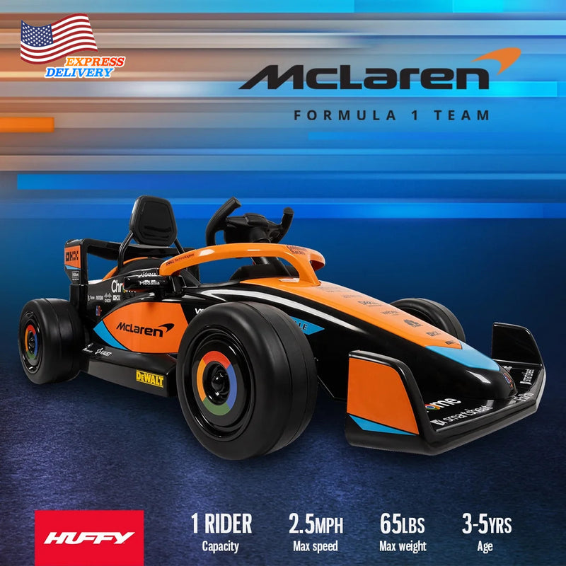 12V Battery-Powered McLaren F1 Ride-On Race Car with Remote Control for Kids Magic Cars 3