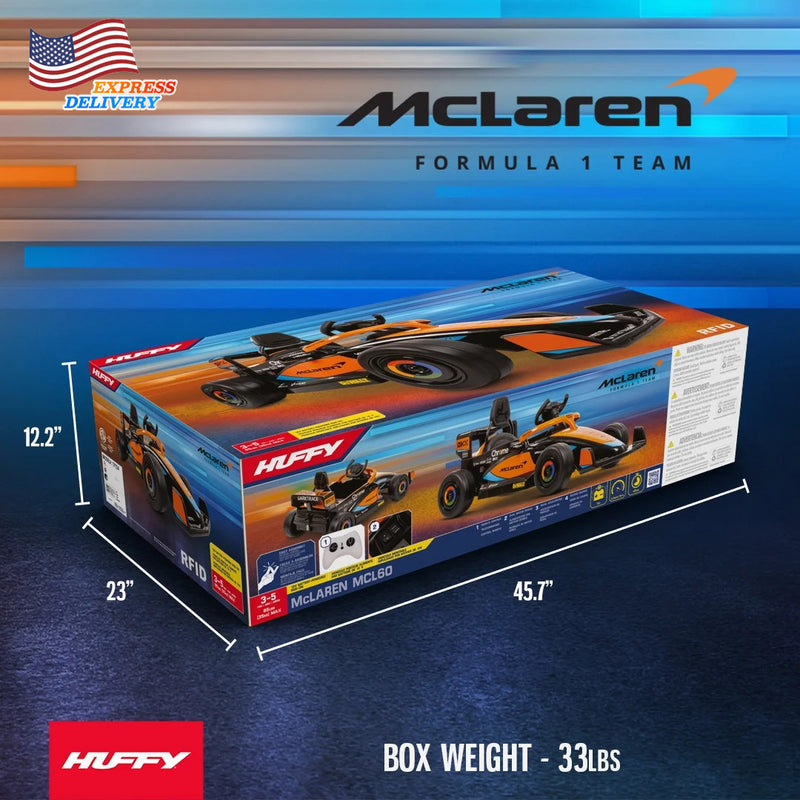 12V Battery-Powered McLaren F1 Ride-On Race Car with Remote Control for Kids Magic Cars 6
