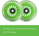 Glow-in-the-Dark 8 Inch Polyurethane Wheels for Ride-on Toys - Light Green Edition Magic Cars 4