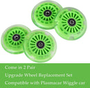 Glow-in-the-Dark 8 Inch Polyurethane Wheels for Ride-on Toys - Light Green Edition Magic Cars 5