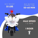 6V Electric Police Tricycle for Toddlers Ages 18-24 Months with Imaginative Play Features Magic Cars 7
